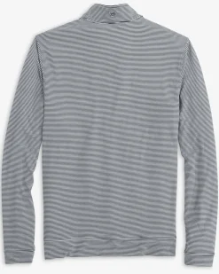 Hot Southern Tide Coastal Carolina Chanticleers Cruiser Micro-Stripe Heather Quarter Zip Heather Black