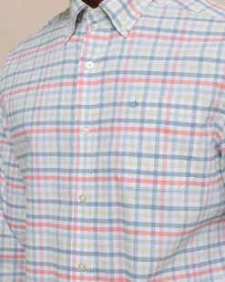 Cheap Southern Tide Coastal Passage Pelham Gingham Long Sleeve Sport Shirt