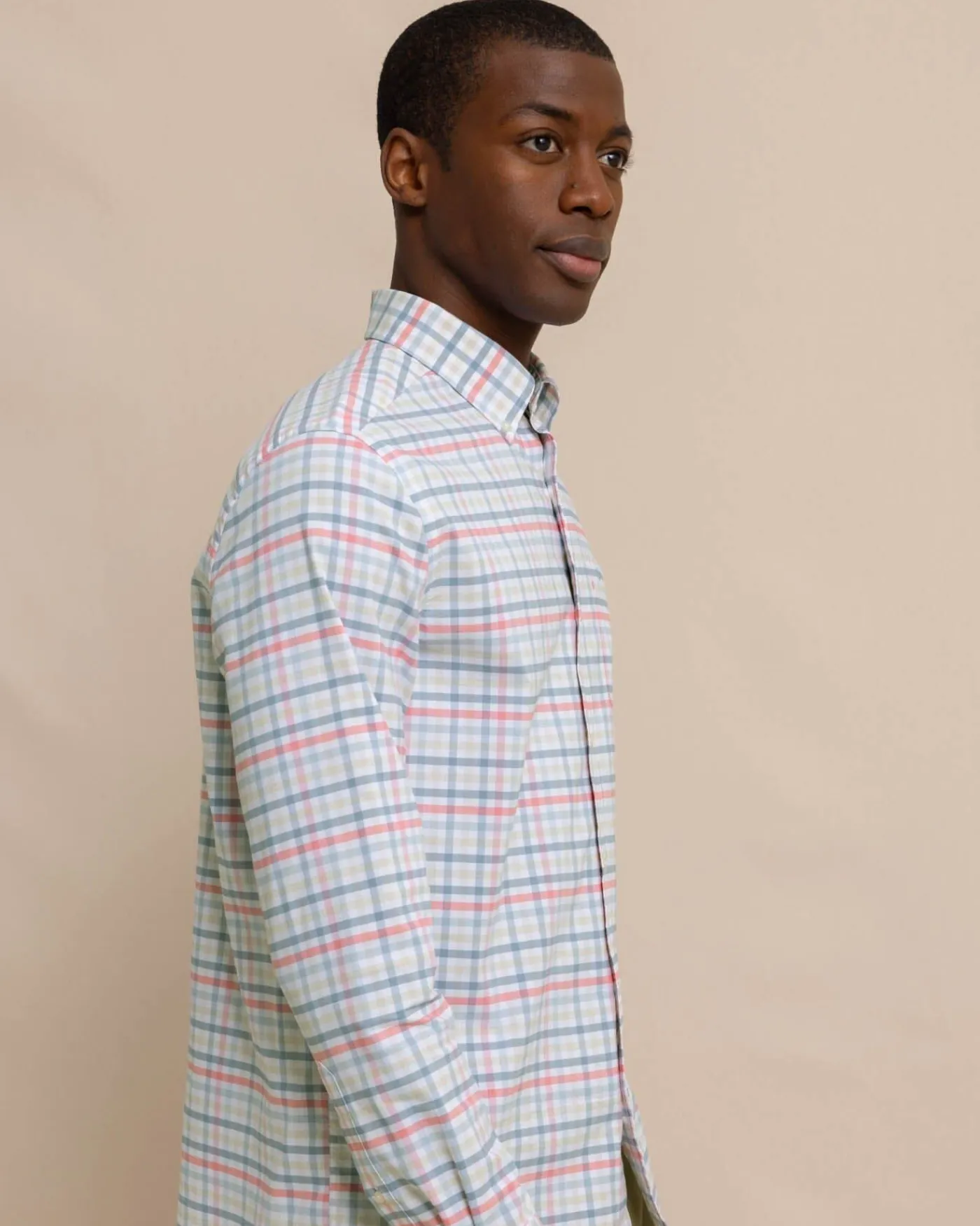 Cheap Southern Tide Coastal Passage Pelham Gingham Long Sleeve Sport Shirt