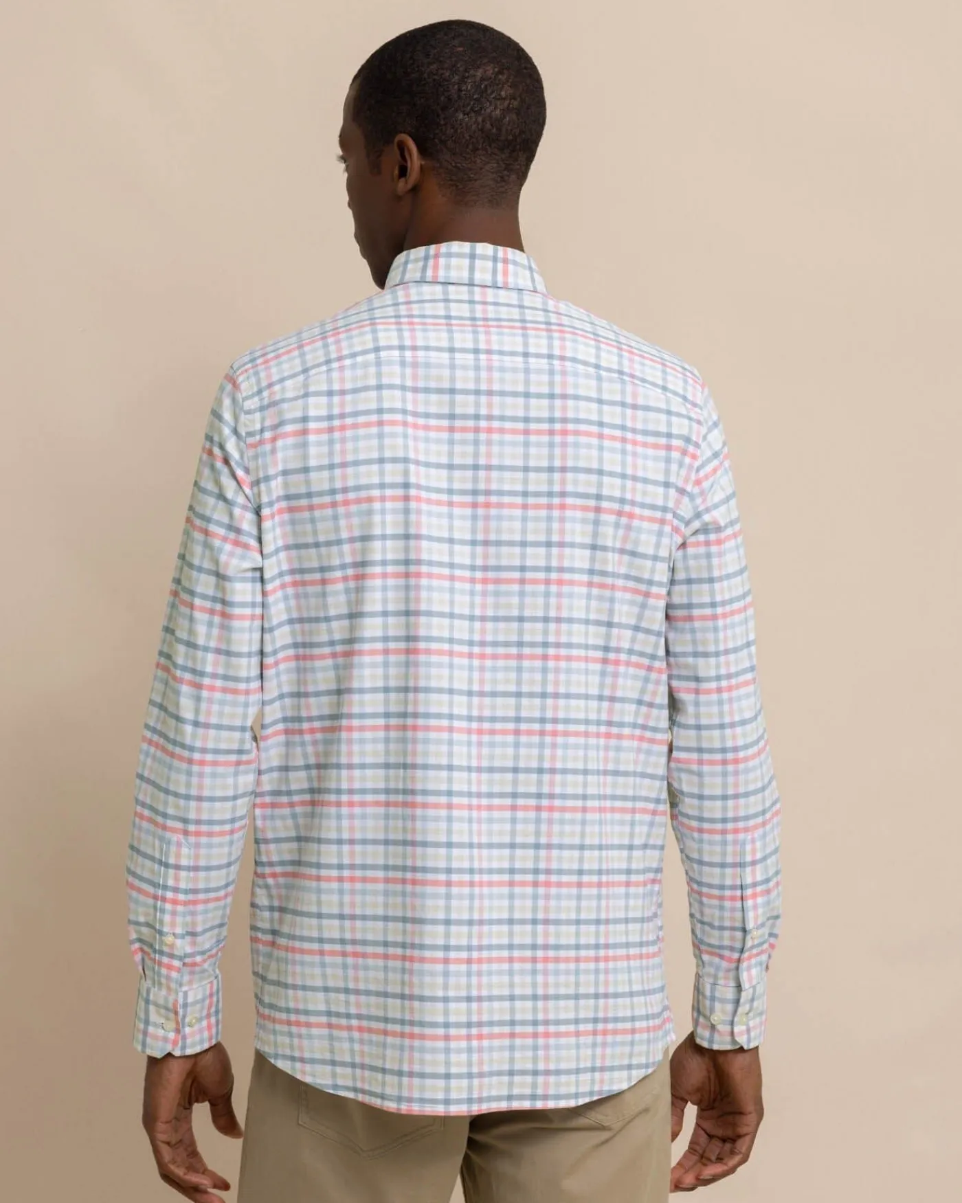 Cheap Southern Tide Coastal Passage Pelham Gingham Long Sleeve Sport Shirt