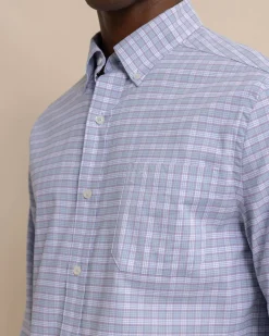Best Sale Southern Tide Coastal Passage Trailside Plaid Long Sleeve Sport Shirt