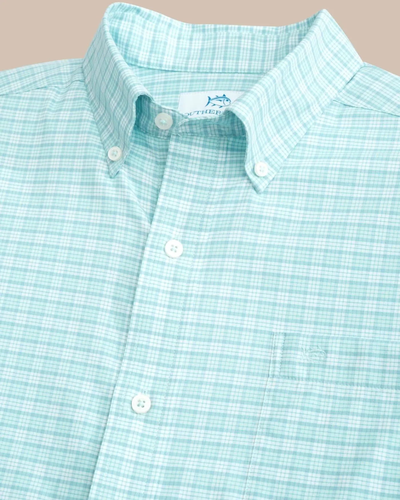 Best Sale Southern Tide Coastal Passage Trailside Plaid Long Sleeve Sport Shirt