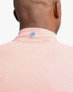 New Southern Tide Cruiser Micro-Stripe Heather Quarter Zip