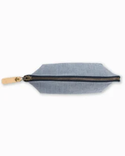 Fashion Southern Tide Denim Travel Pouch Navy