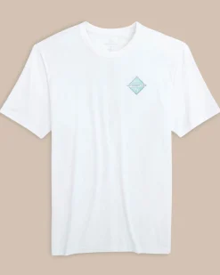 Shop Southern Tide Diamond Sailing Short Sleeve T-Shirt Classic White