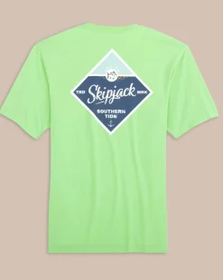 Fashion Southern Tide Diamond St Trademark Short Sleeve T-Shirt Pistachio Green