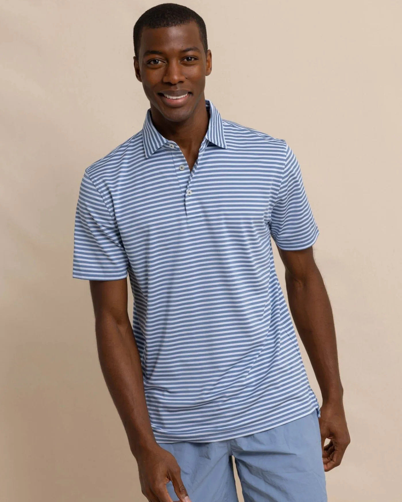 Best Sale Southern Tide Driver Carova Stripe Polo Shirt