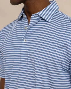 Best Sale Southern Tide Driver Carova Stripe Polo Shirt