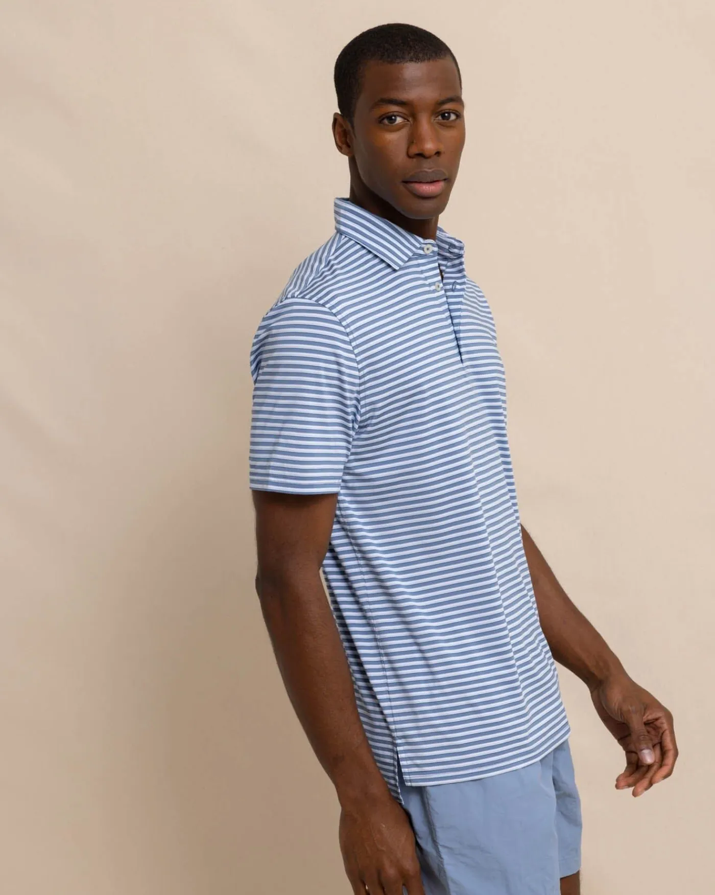 Best Sale Southern Tide Driver Carova Stripe Polo Shirt