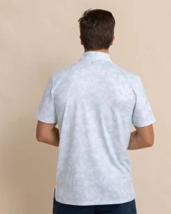 New Southern Tide Driver Island Blooms Printed Polo