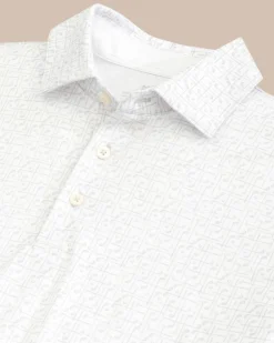 Store Southern Tide Driver Over Clubbing Print Performance Polo Shirt