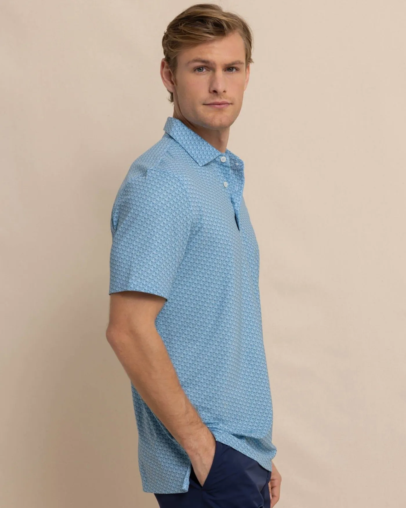Outlet Southern Tide Driver Vacation Views Printed Polo