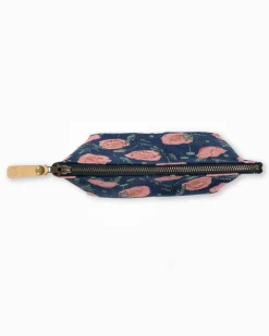 New Southern Tide Floral Travel Pouch Navy