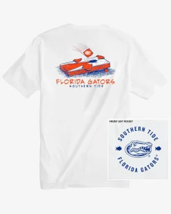 Hot Southern Tide Florida Gators Cornhole T-Shirt Classic White