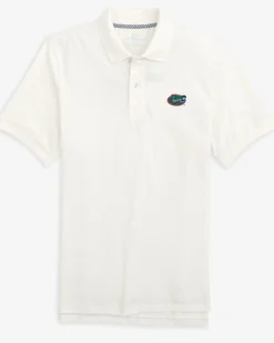 Best Sale Southern Tide Florida Gators Skipjack Polo Classic White