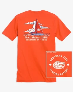 Flash Sale Southern Tide Florida Gators Skipjack Sailing T-Shirt Endzone Orange