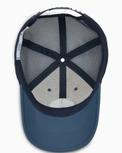 Fashion Southern Tide Florida Patch Performance Trucker Hat Seven Seas Blue