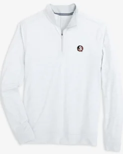 Best Southern Tide Fsu Seminoles Cruiser Micro-Stripe Heather Quarter Zip