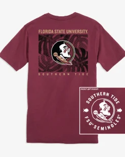 Online Southern Tide Fsu Seminoles Halftone Monstera T-Shirt Chianti