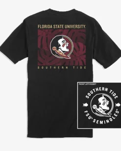 Online Southern Tide Fsu Seminoles Halftone Monstera T-Shirt Chianti