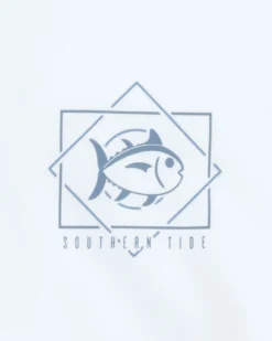 Sale Southern Tide Geometric Striped Long Sleeve Performance T-Shirt Classic White