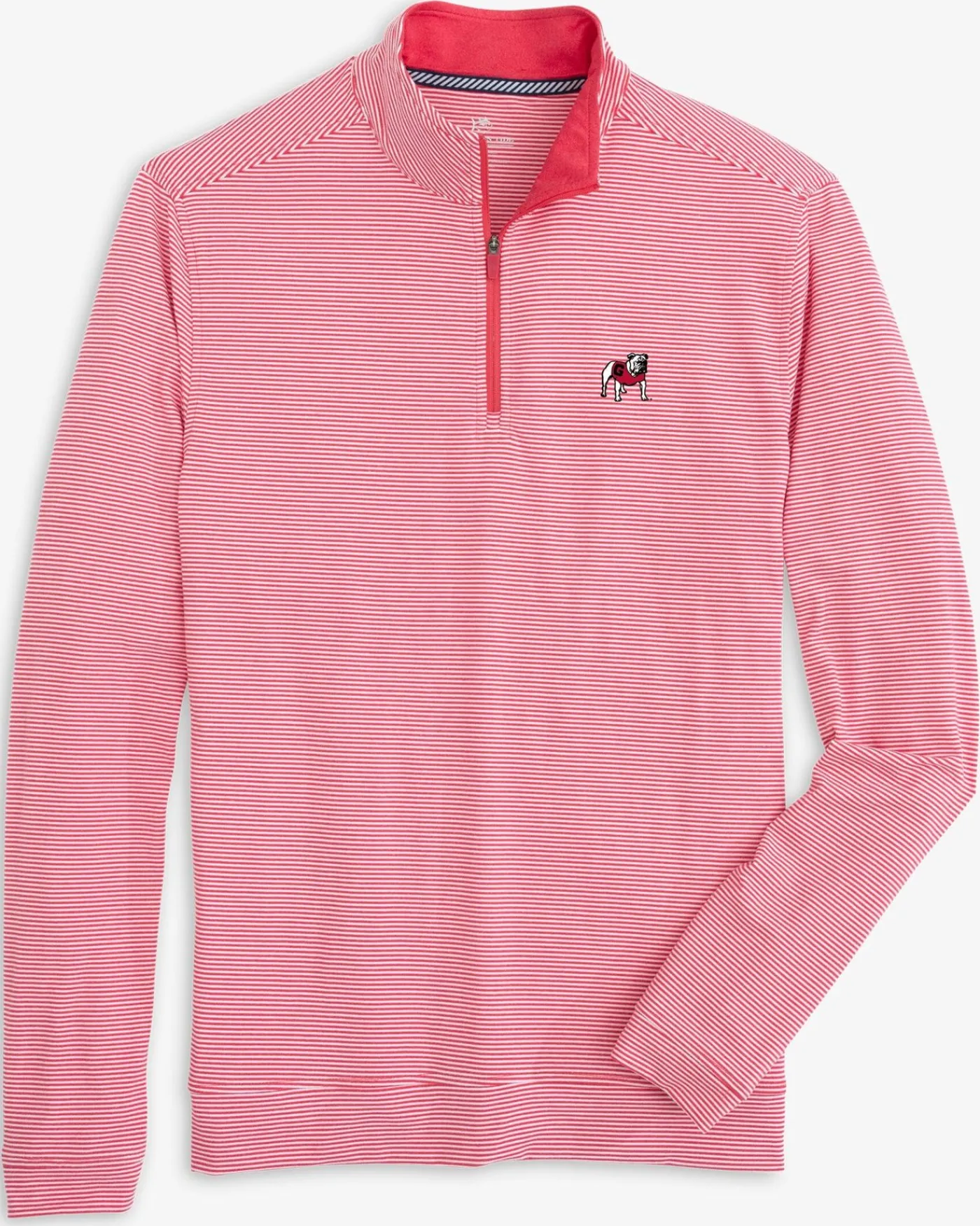 Flash Sale Southern Tide Georgia Bulldogs Cruiser Micro-Stripe Heather Quarter Zip