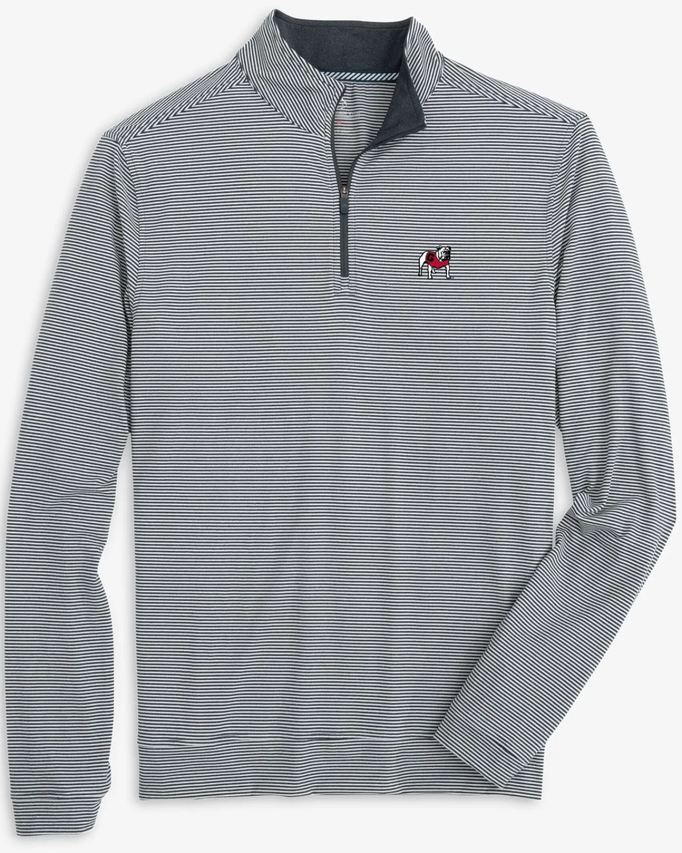 Flash Sale Southern Tide Georgia Bulldogs Cruiser Micro-Stripe Heather Quarter Zip