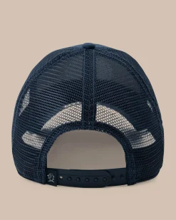 Fashion Southern Tide Georgia Patch Performance Trucker Hat Seven Seas Blue