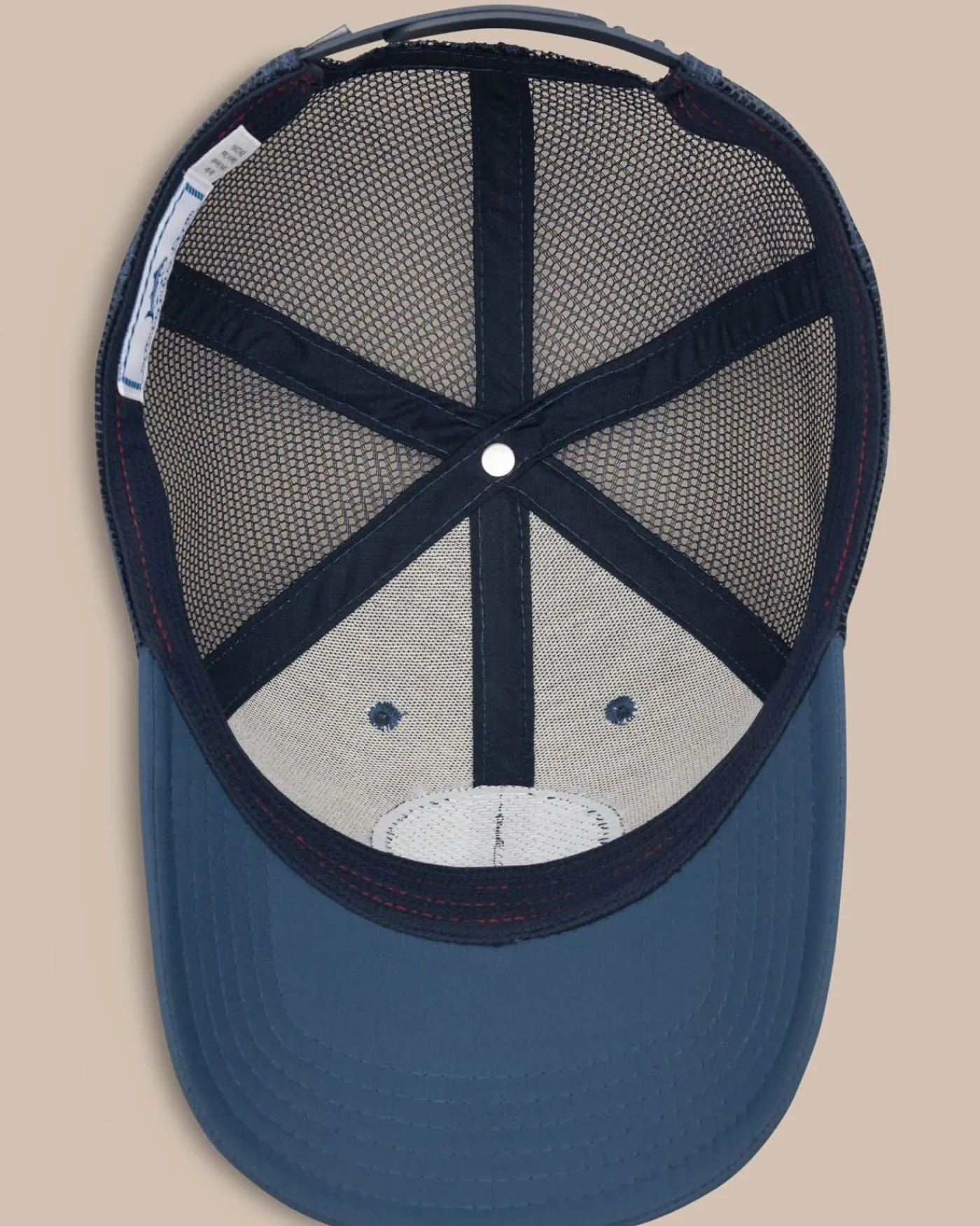 Fashion Southern Tide Georgia Patch Performance Trucker Hat Seven Seas Blue