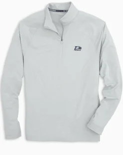 Shop Southern Tide Georgia Southern Eagles Lightweight Quarter Zip Pullover Slate Grey