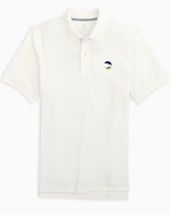 Fashion Southern Tide Georgia Southern Eagles Skipjack Polo Classic White