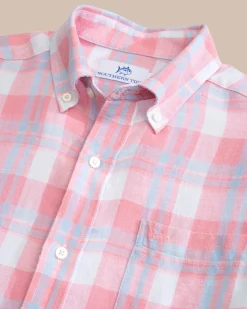 Fashion Southern Tide Headland Reedy Plaid Long Sleeve Sport Shirt