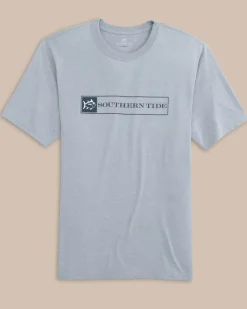 Clearance Southern Tide Heather St Banner Year Front Graphic Short Sleeve T-Shirt Heather Platinum Grey