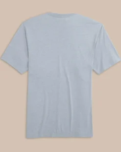 Clearance Southern Tide Heather St Banner Year Front Graphic Short Sleeve T-Shirt Heather Platinum Grey