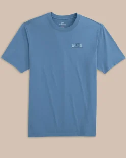 Discount Southern Tide How-To Cornhole Short Sleeve T-Shirt Coronet Blue