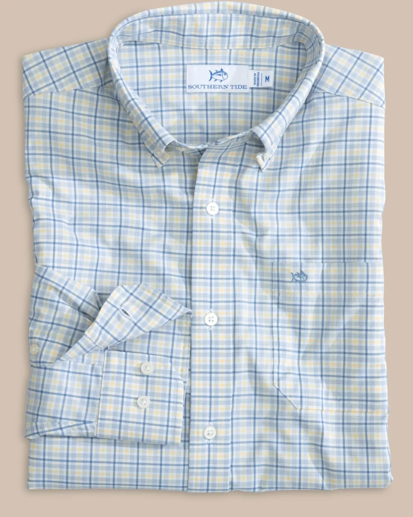 Cheap Southern Tide Intercoastal Falls Park Plaid Long Sleeve Sport Shirt