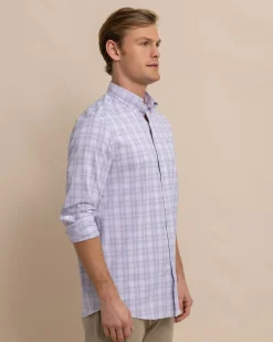 Best Southern Tide Intercoastal Primrose Plaid Long Sleeve Sport Shirt
