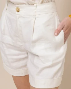 Fashion Southern Tide Jacey Twill Short Sand White
