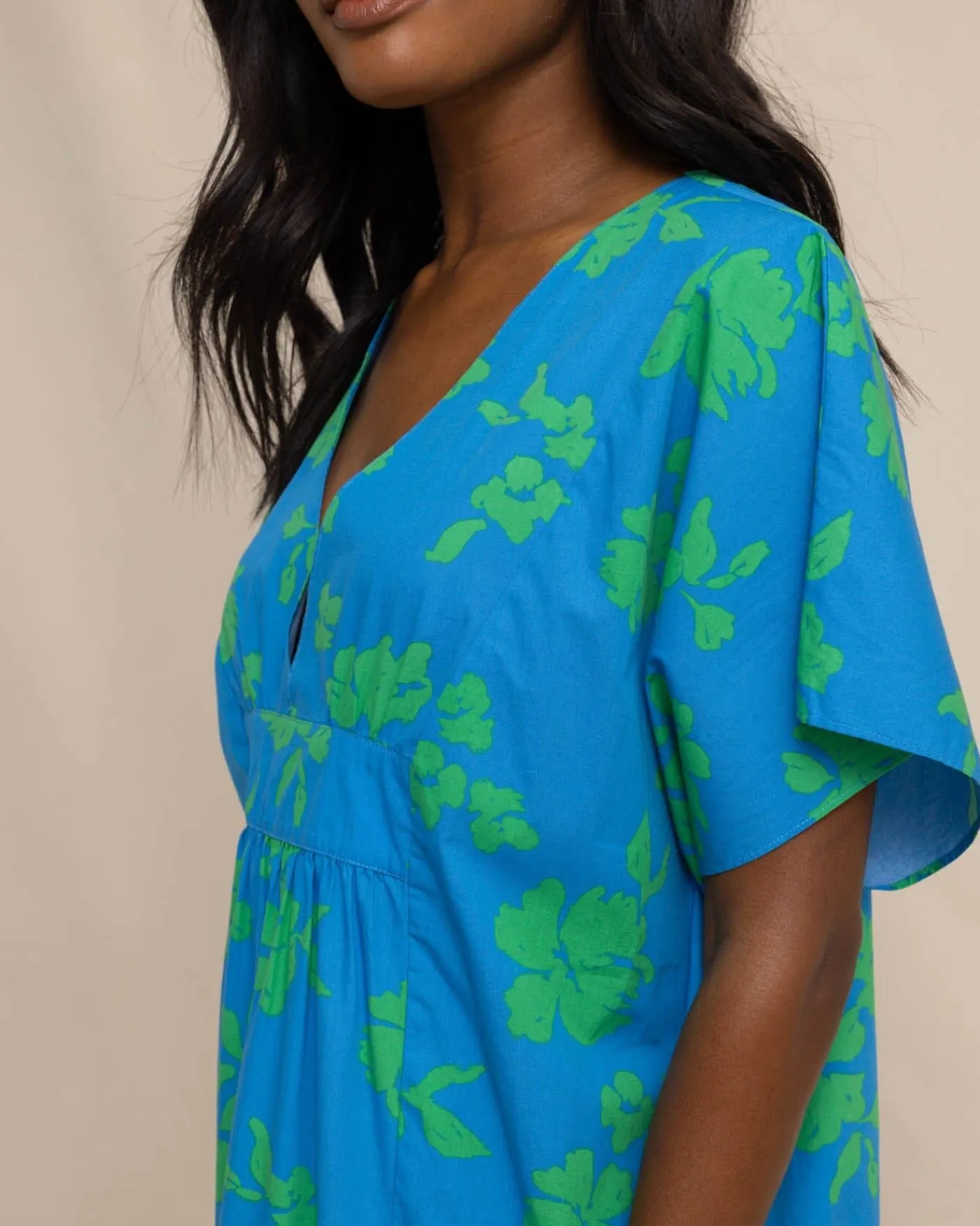 Outlet Southern Tide Journi Hour Of Flowers Caftan Swedish Blue