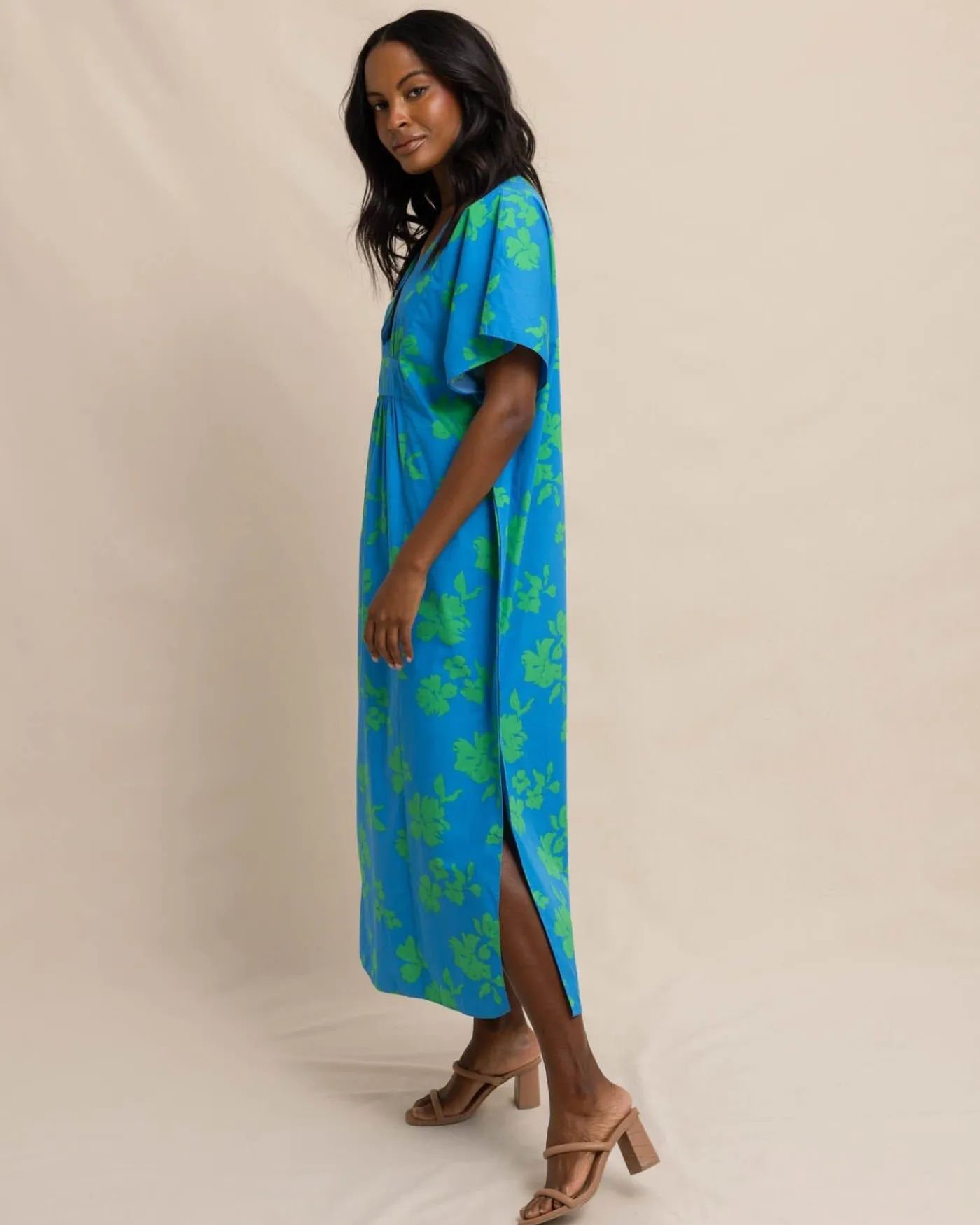 Outlet Southern Tide Journi Hour Of Flowers Caftan Swedish Blue