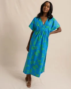 Fashion Southern Tide Journi Hour Of Flowers Caftan Swedish Blue