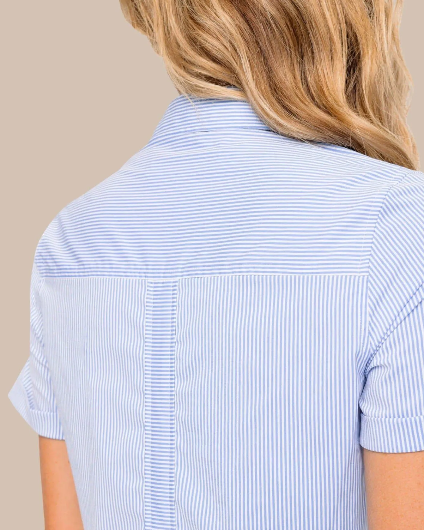 Best Sale Southern Tide Kamryn Brrr°® Intercoastal Stripe Dress Cobalt Blue