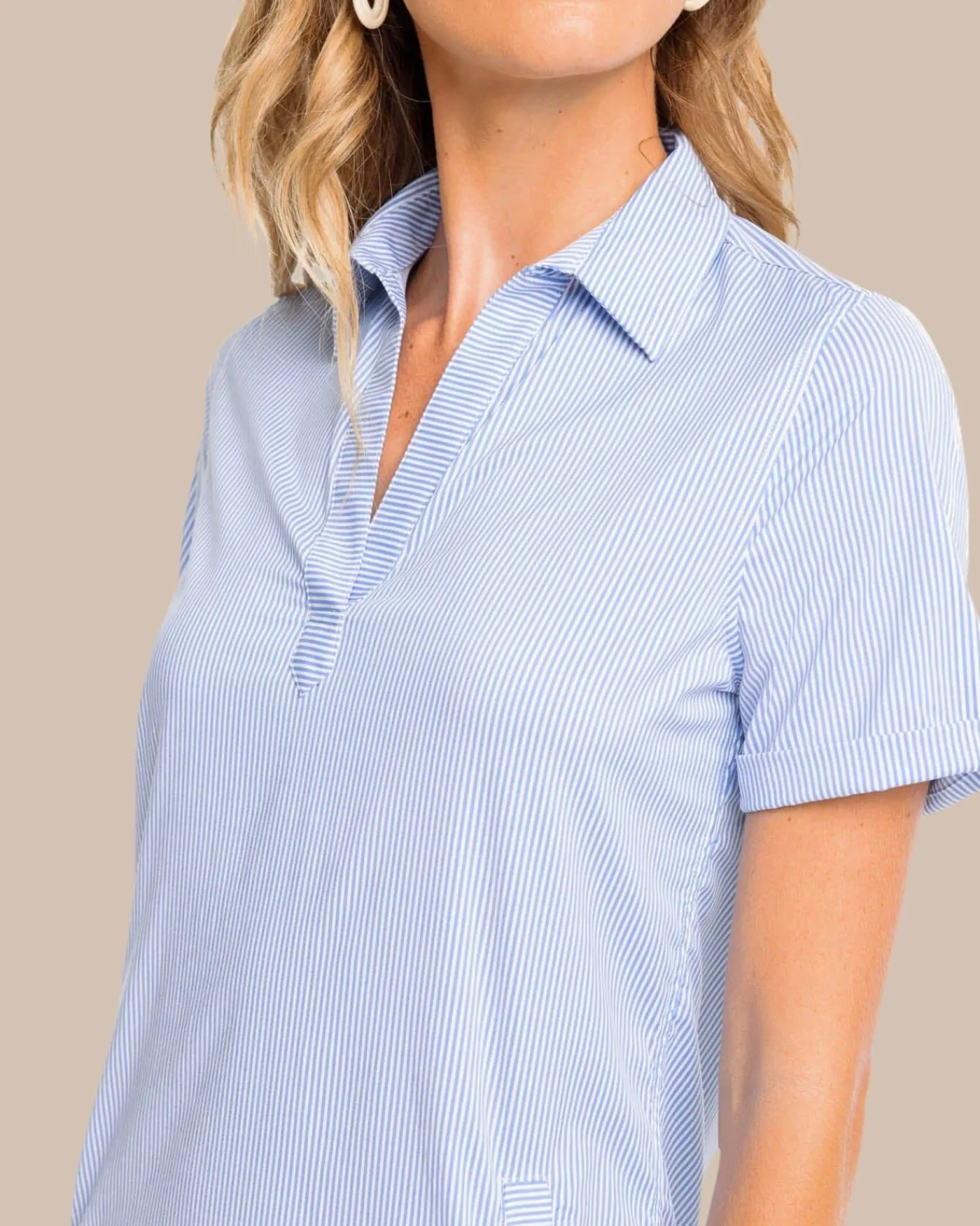Clearance Southern Tide Kamryn Brrr°® Intercoastal Stripe Dress Cobalt Blue