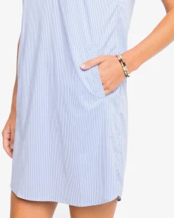 Clearance Southern Tide Kamryn Brrr°® Intercoastal Stripe Dress Cobalt Blue