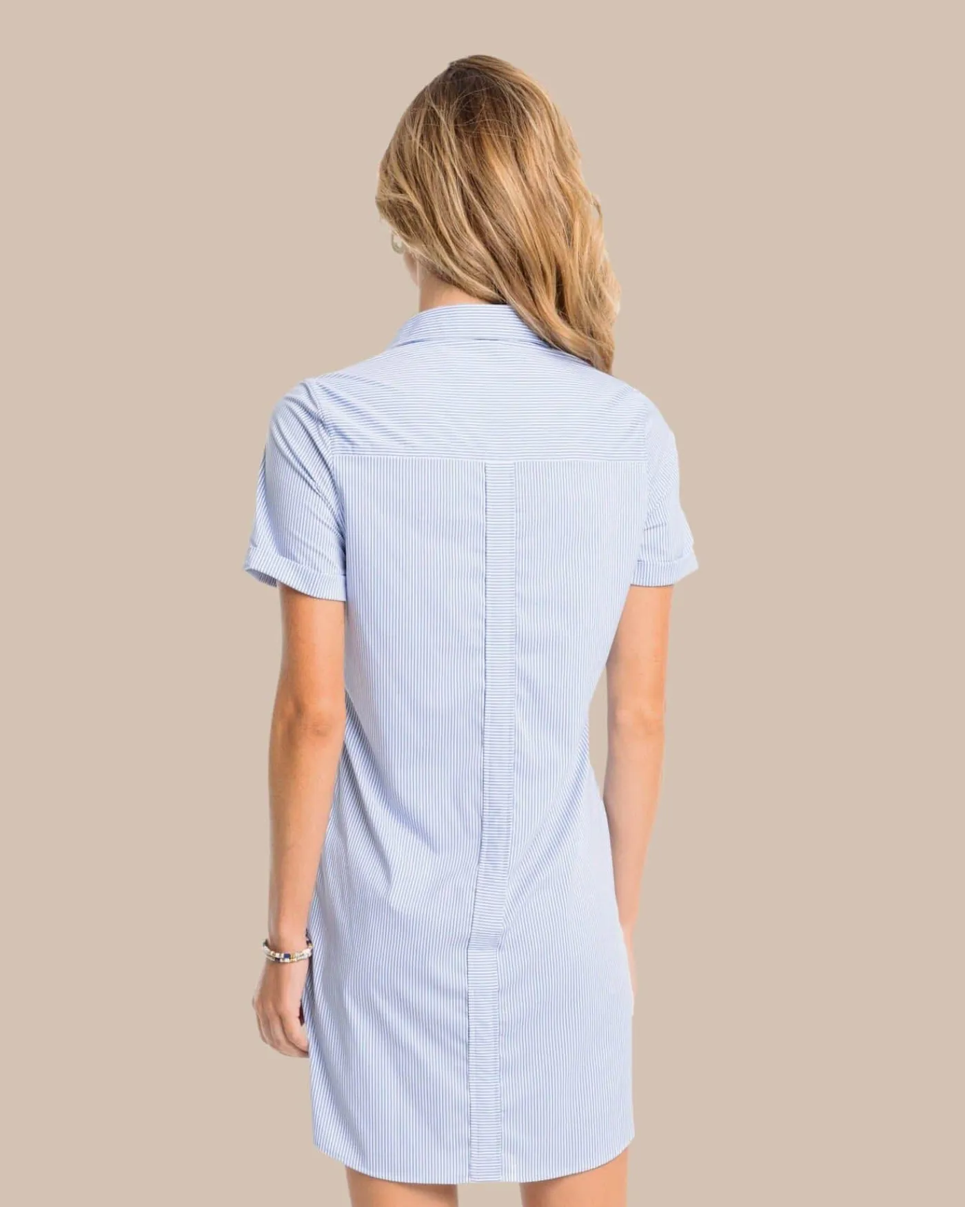 Clearance Southern Tide Kamryn Brrr°® Intercoastal Stripe Dress Cobalt Blue