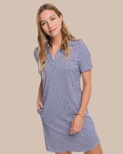 Clearance Southern Tide Kamryn Brrr Intercoastal Gingham Dress