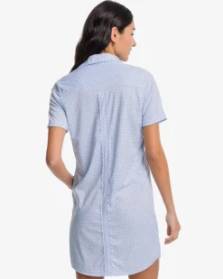 Clearance Southern Tide Kamryn Brrr Intercoastal Gingham Dress