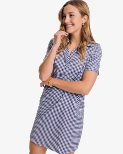 Clearance Southern Tide Kamryn Brrr Intercoastal Gingham Dress