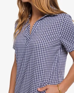 Clearance Southern Tide Kamryn Brrr Intercoastal Gingham Dress