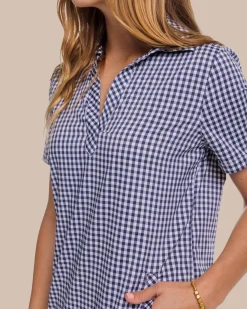 Clearance Southern Tide Kamryn Brrr Intercoastal Gingham Dress
